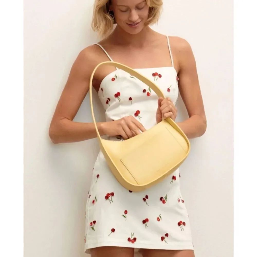 NWT Anthropologie Maeve The Brynne 3D Spaghetti-Strap Dress Cherries size 8